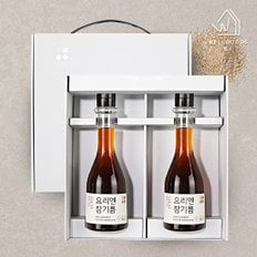 프리미엄 저온압착 참기름 선물세트(250ml x 2)(+박스,손잡이)