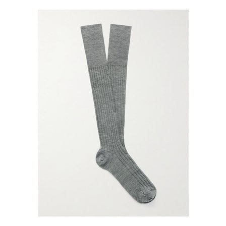 부르넬로쿠치넬리 브루넬로쿠치넬리 골지 울 캐시미어 혼방 양말 그레이 46376663162901798