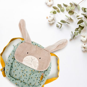 물랑로티 [678070] 토끼 백팩 grey/ green rabbit backpack