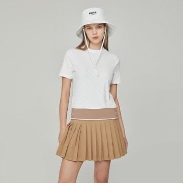 BOSS GOLF [GIFT 100% 증정] 더블 B 테리 라운드넥 티셔츠 WOMAN WHITE