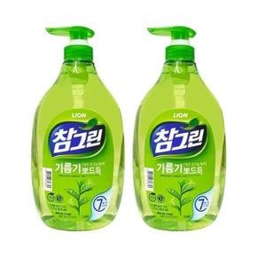 참그린 주방세제 녹차 기름기 뽀드득 용기 1kg x2