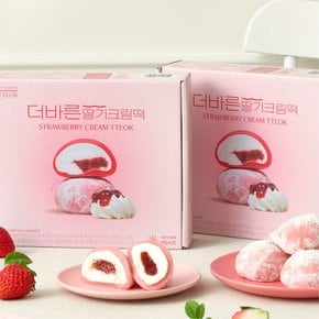 [떡 1위] 더바른 딸기크림떡 1box 개별포장 국내산 딸기모찌 (쇼핑백X)