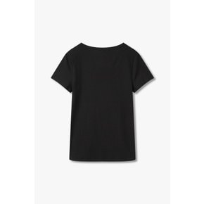 [여성] 숏 슬리브 리브드 티셔츠 5124126013099