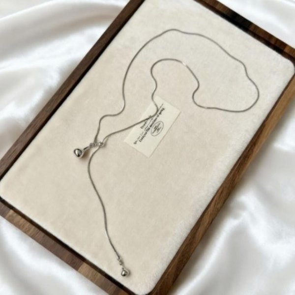 [옷자락] 여성 심플한 물방울 드롭 목걸이 데일리 액세서리