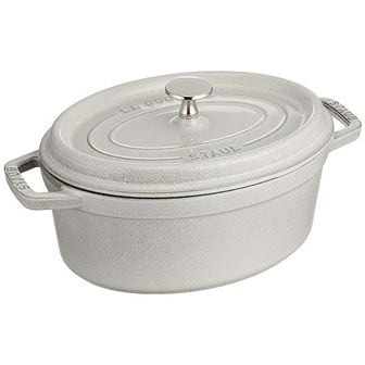  독일 스타우브 무쇠냄비 STAUB 11023107  Cast Iron Casserole with Oval Paws 23 cm White Mult