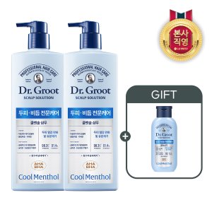 엘지생활건강 닥터그루트 스칼프솔루션 쿨멘솔 샴푸 700ml 2개+쿨멘솔샴푸180ml