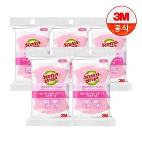 항균 삼중양면 고운수세미 1입(일반세척용) 5개세트