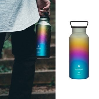 스노우피크 오로라보틀 800ml 티타늄 워터 보틀 레인보우 TW-800-RA