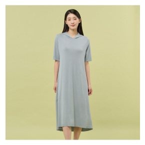 후드 니트 반팔 롱 원피스 (SGOCG0993)