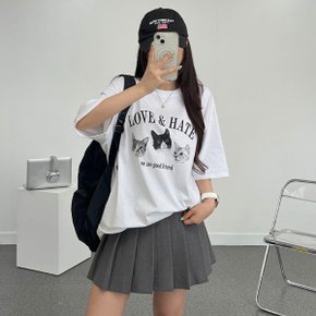 트리플 캣 오버핏 반팔티 3컬러_P399860669