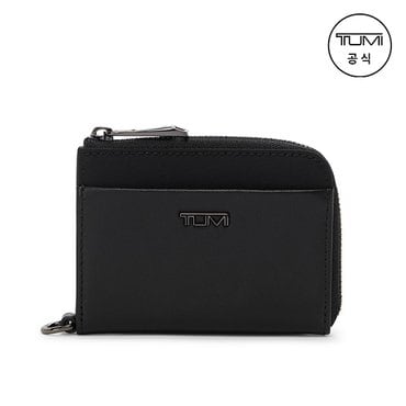TUMI [TUMI KOREA] 보야져 L-지퍼 카드 케이스 블랙/건메탈_0196203DGM