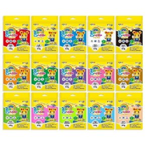클레이나라 50g 클레이 만들기 점토 아트 촉감 찰흙 미술 놀이 키즈 아기 유아 세트