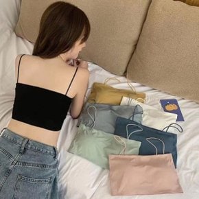 여자 편안한 데일리 스퀘어넥 캡내장 민소매
