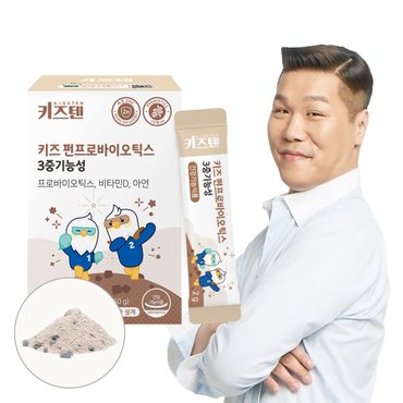 키즈텐 키즈 펀프로바이오틱스 3중기능성 어린이 유산균 비타민D 아연 크런키맛 2g x 30포, 1박스