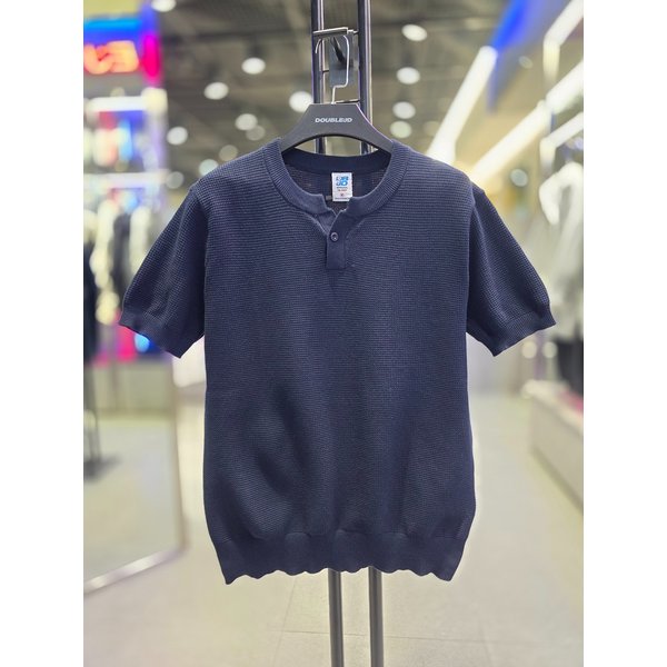 [시흥점] 26 1버튼 라운드니트 반팔티(네이비)/JHZZ10408NV