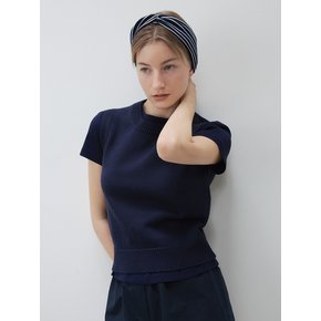 Plain cotton t-shirt (Navy)