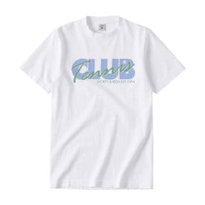 TS933WH 애거시 테니스 클럽 (TENNIS CLUB) 로고 공용 반팔티