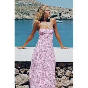 (ZARA 자라) 도트 와 풍성한 홀터넥 미디 원피스 4772 354 902