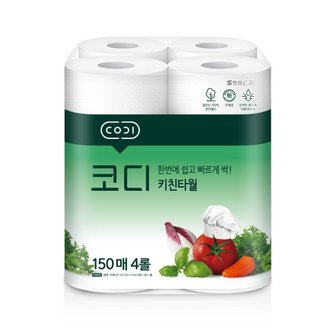 코디 [SSG]코디 키친타월 150매*4롤 1팩