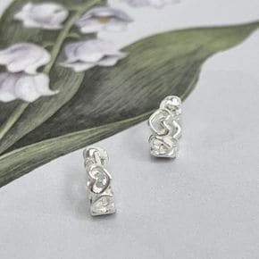 PUNCHING HEART SILVER 925 Ring earring 펀칭하트 데일리 원터치 실버 링귀걸이_P394137030
