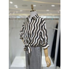 웨이브 패턴 타이 셔츠 631170