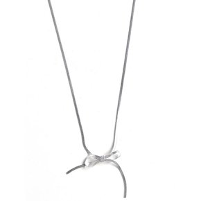 [Silver925] WE011 Silver snake ribbon necklace