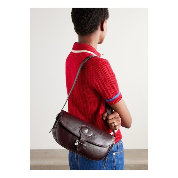 베케트 장식 글로스 텍스처 가죽 숄더 백 초콜릿 46376663162830423