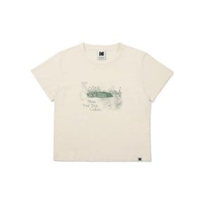 [공식](정상가 : 49,000원) 브리즈 라이트 컬러필름 크롭 티셔츠 우먼 IVORY