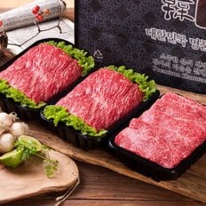 [산들한우] 1등급 정육선물세트 2호 1.2kg(불고기400g+국거리400g+장조...