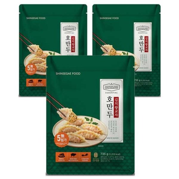 [본사배송]호텔컬렉션 에센셜 호만두 김치왕교자 735g 3개