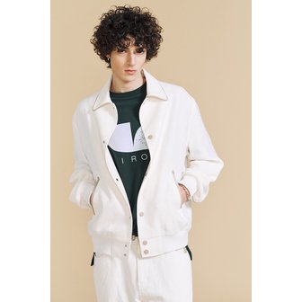 IRO [여주점] [이로] 남성 LEATHER 트리밍 바시티 자켓 IQUAA24702IVX