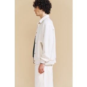 [여주점] [이로] 남성 LEATHER 트리밍 바시티 자켓 IQUAA24702IVX