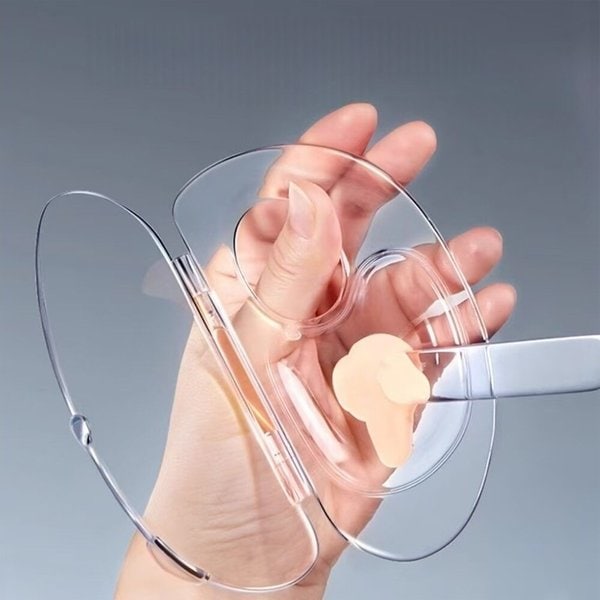 [토마]파운데이션/네일 믹싱 팔레트+슈패츌러 2개세트 메이크업 팔레트 화장품 투명(CN213)