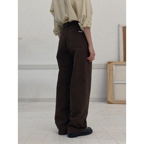 colour cotton pants - brown