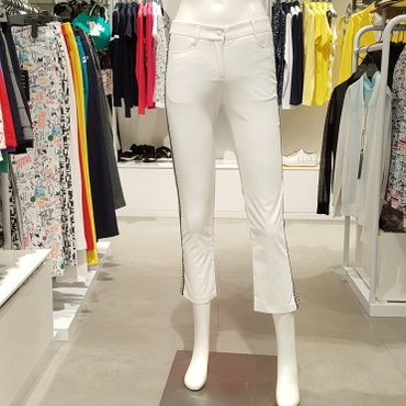 엘르골프 (6F41653 101) 2019년 여성 여름 투어라인 패턴 테잎 팬츠