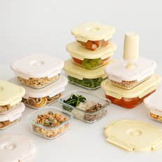 [SET]모노테일 세보리 내열 유리 진공밀폐용기 6종 + 무선 진공포장기 세트
