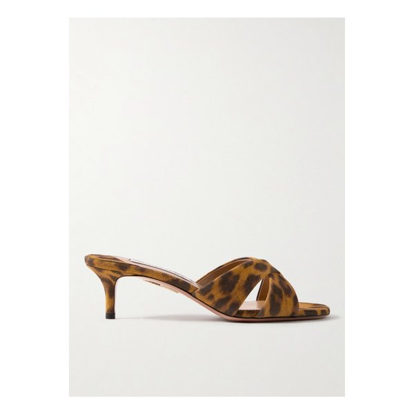 디바인 50 레오파드 프린트 스웨이드 뮬 1647597337360030