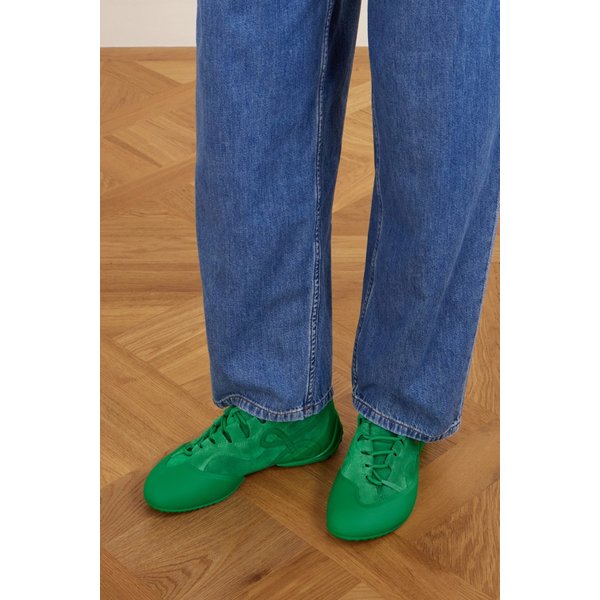 그립 TPU 가죽 트리밍 스웨이드 스니커즈 브라이트 그린 46376663163050865