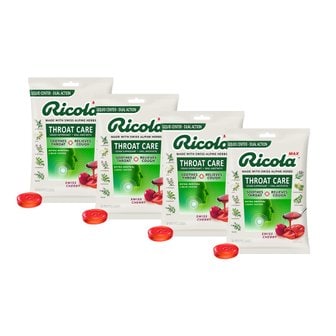  Ricola 리콜라 맥스 커프 드롭 기침 캔디 스위스 체리 34개입 4팩