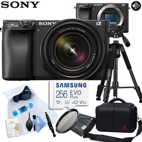 소니 ILCE-A6400 블랙 + 18-135mm KIT + 삼각대 풀패키지 (256GB / 슬림 MCUV 55mm 필터 ) // A6400M _WJK