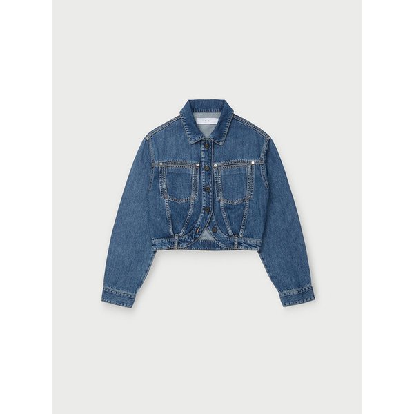 JAKY 텐셀 데님 크롭 자켓 IOJCS26106BUX