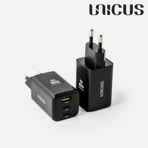 UNICUS GaN 65W USB PD 멀티 3포트 초고속 충전기 UNPD65W PD3.0 PPS