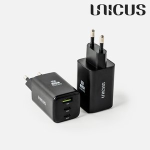 우니쿠스 GaN 65W USB PD 멀티 3포트 초고속 충전기 UNPD65W PD3.0 PPS