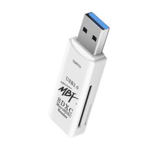 엠비에프 USB 3.0 블랙박스 SD 멀티 카드리더기 화이트 MBF-U3CR-WH