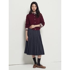 데님라이크 플리츠 스커트  네이비 (BF5X27C55R)