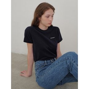 Essential peach half tee (navy)