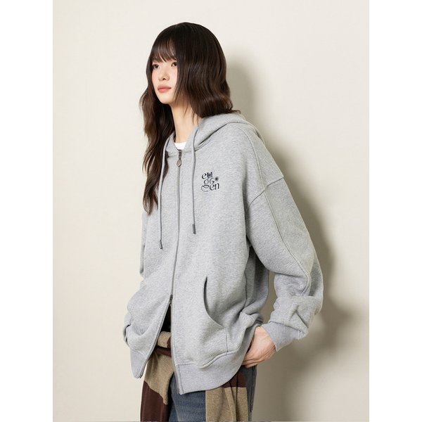 2WAY 후드 집업_멜란지