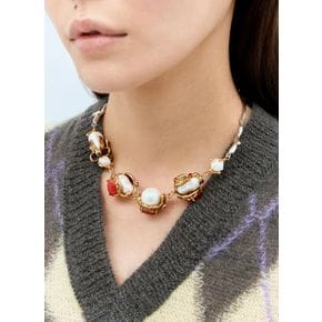 24 SS 마르니 여성 Encased Pearls Branch Necklace mni0257025wht 88072854