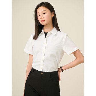 빈폴레이디스 옥스퍼드 반소매 셔츠  화이트 (BF5465C071)