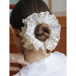 HML002 Dot Ruffle Lace Scrunchie